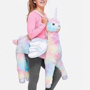 Justice Llama-Corn Wearable Costume Plush Tween One Size Tie Dye